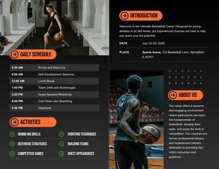 Basketball Camp Brochure Template Free - Página 2