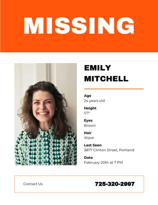 Free  Template: Brown And Beige Aesthetic Missing Person Poster
