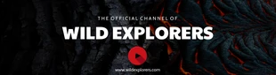 Free  Template: Banner YouTube dell'esploratore selvaggio