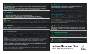 Free  Template: Modèle de plan de réponse aux incidents de sécurité
