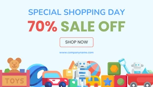 Free  Template: Candy Toys Shopping Sale Banner