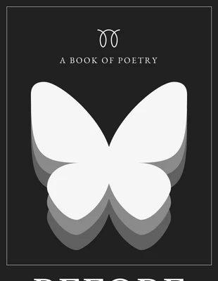 Free  Template: Black Iconic Poetry Book Cover