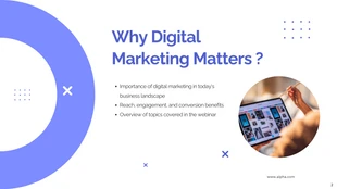 Minimalist Purple Digital Marketing Webinar Presentation - Página 2