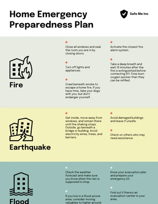 Free  Template: Modelo de plano de preparação para emergências
