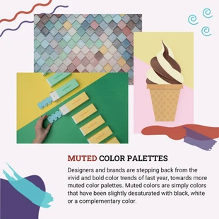 Free  Template: Palette di colori tenui Post su Instagram