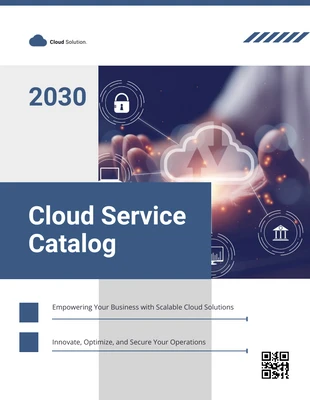 Free  Template: Plantilla de catálogo de servicios en la nube