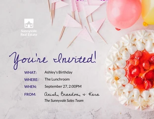 Free  Template: Invitation d'anniversaire en ligne