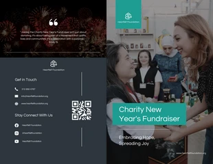 business  Template: Charity New Year's Fundraiser Half-Fold Brochure