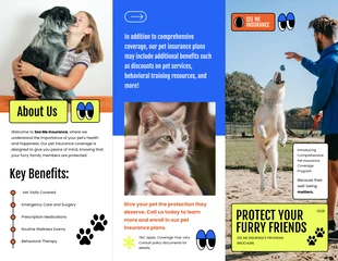 premium  Template: Pet Insurance Coverage Brochure