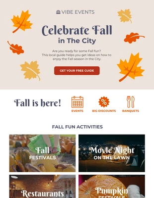 Free  Template: Fall Newsletter Template