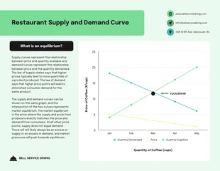 premium  Template: Grafico della curva di domanda e offerta
