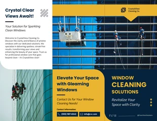 premium  Template: Window Cleaning Solutions Brochure