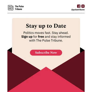 Free  Template: Abbonamento alla newsletter della rivista online Annuncio su Facebook