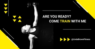 business  Template: Yellow Personal Trainer LinkedIn Banner