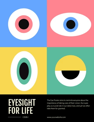 Free  Template: Colorful Geometri Eye Poster Template