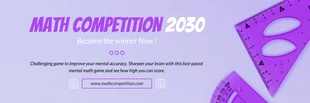 Free  Template: Banner Lilac Simple Math Competition