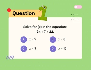Colorful Fun Math Quiz Presentation - صفحة 2