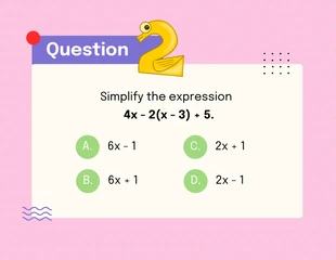 Colorful Fun Math Quiz Presentation - Seite 3