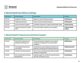 Mental Health and Therapy Service Catalog - صفحة 8