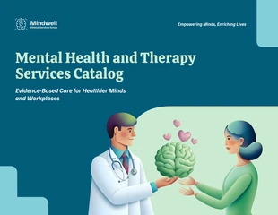 business  Template: دليل خدمات الصحة النفسية والعلاج