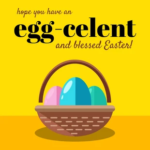 premium  Template: Post Instagram di Pasqua con le uova