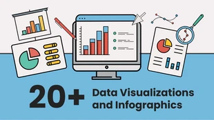premium  Template: Visualisation de données Infographies En-tête de blog