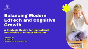 Free  Template: Modern EdTech Cognitive Growth Presentation Template