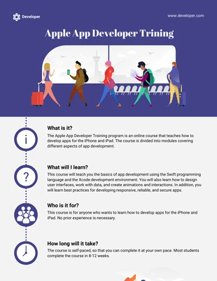 premium  Template: Apple App Developer Training Infographic Template