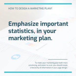 Free  Template: Postagem no Instagram do Plano de Marketing Azul