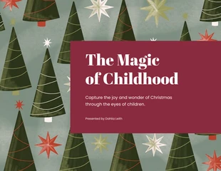 Free  Template: Grün-Rot-Magie Weihnachtspräsentation für Kinder
