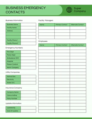 Free  Template: Formulaires de contact verts simples