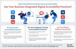 business and accessible Template: ملصق تكامل إمكانية الوصول الرقمي للشركات