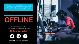 business  Template: Campionato di gioco Offline Banner Twitch
