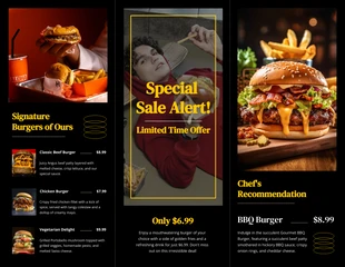 Modern Black and Yellow Food Brochure - Seite 2