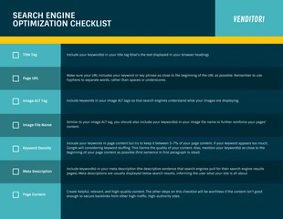 premium  Template: Dark Search Engine Marketing Work Checklist