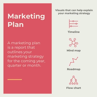 business  Template: Einfacher Icon Marketing Plan Instagram Post