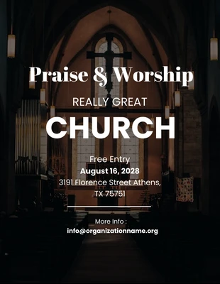 Free  Template: Praise and Worship Church Event Player Template