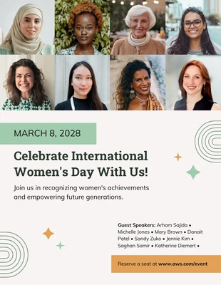 premium  Template: Cartel del Día Internacional de la Mujer