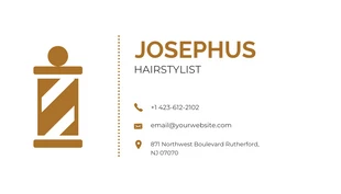 White & Brown Simple Hair Salon Business Card - Página 2