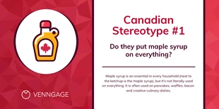 Free  Template: متعة الصورة النمطية الكندية التعليمات التغريد بوست