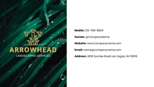 Dark Green Simple Photo Landscaping Services Business Cards - Página 2