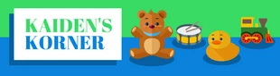 Free  Template: Kids Toy Product YouTube Banner