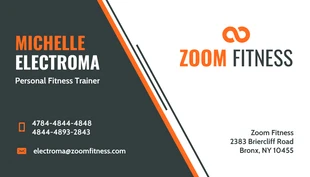 Dark Fitness Trainer Business Card - Seite 2
