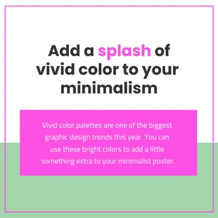 Free  Template: Minimalistischer Instagram-Beitrag mit lebendigen Farben