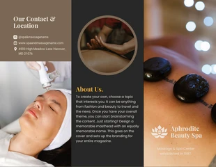 Free  Template: Brown And Yellow Modern Professional Beauty Spa Brochure