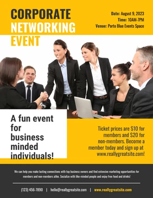 premium  Template: Corporate Networking Event Flyer Template