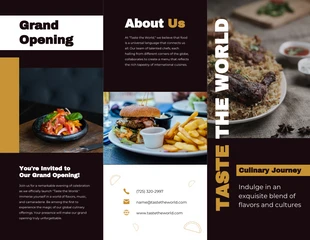 Free  Template: Brochure alimentaire minimaliste moderne