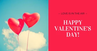 Free  Template: Banner engraçado do Dia dos Namorados Vermelho no Facebook