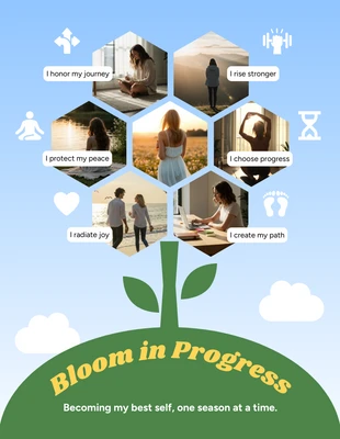 Free  Template: Tableau de vision de croissance personnelle