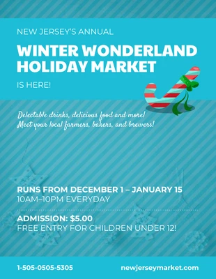 Free  Template: Christmas Market Event Flyer